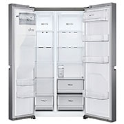 LG 634L Side by Side (Dark Graphite), Is og vand dispenser, Energiklasse E, Vand-/isdispenser uden vandtilkobling, Smart Diagnosis™, GSLV31DSXE