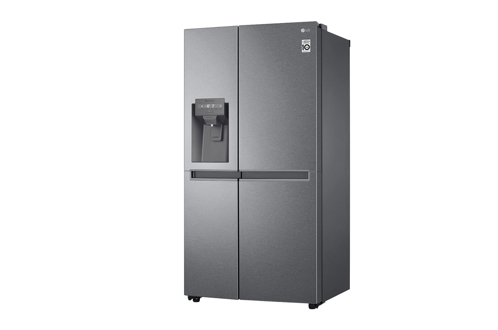 LG 634L Side by Side (Dark Graphite), Is og vand dispenser, Energiklasse E, Vand-/isdispenser uden vandtilkobling, Smart Diagnosis™, GSLV31DSXE