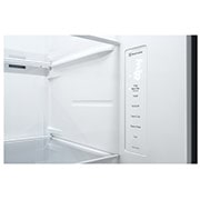 LG 635L Side by Side (Shiny Steel), Energiklasse E, Vand-/isdispenser med vandtilkoblingg, Smart Diagnosis™ , GSLV50PZXE