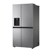 LG 635L Side by Side (Shiny Steel), Is og vand dispenser, Energiklasse F, Vand-/isdispenser med vandtilkobling, Smart Diagnosis™, GSLV50PZXM