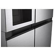 LG 635L Side by Side (Shiny Steel), Is og vand dispenser, Energiklasse F, Vand-/isdispenser med vandtilkobling, Smart Diagnosis™, GSLV50PZXM