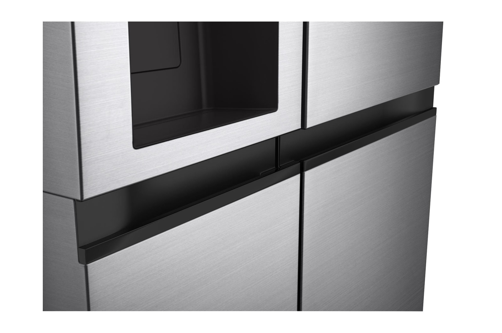 LG 635L Side by Side (Shiny Steel), Is og vand dispenser, Energiklasse F, Vand-/isdispenser med vandtilkobling, Smart Diagnosis™, GSLV50PZXM