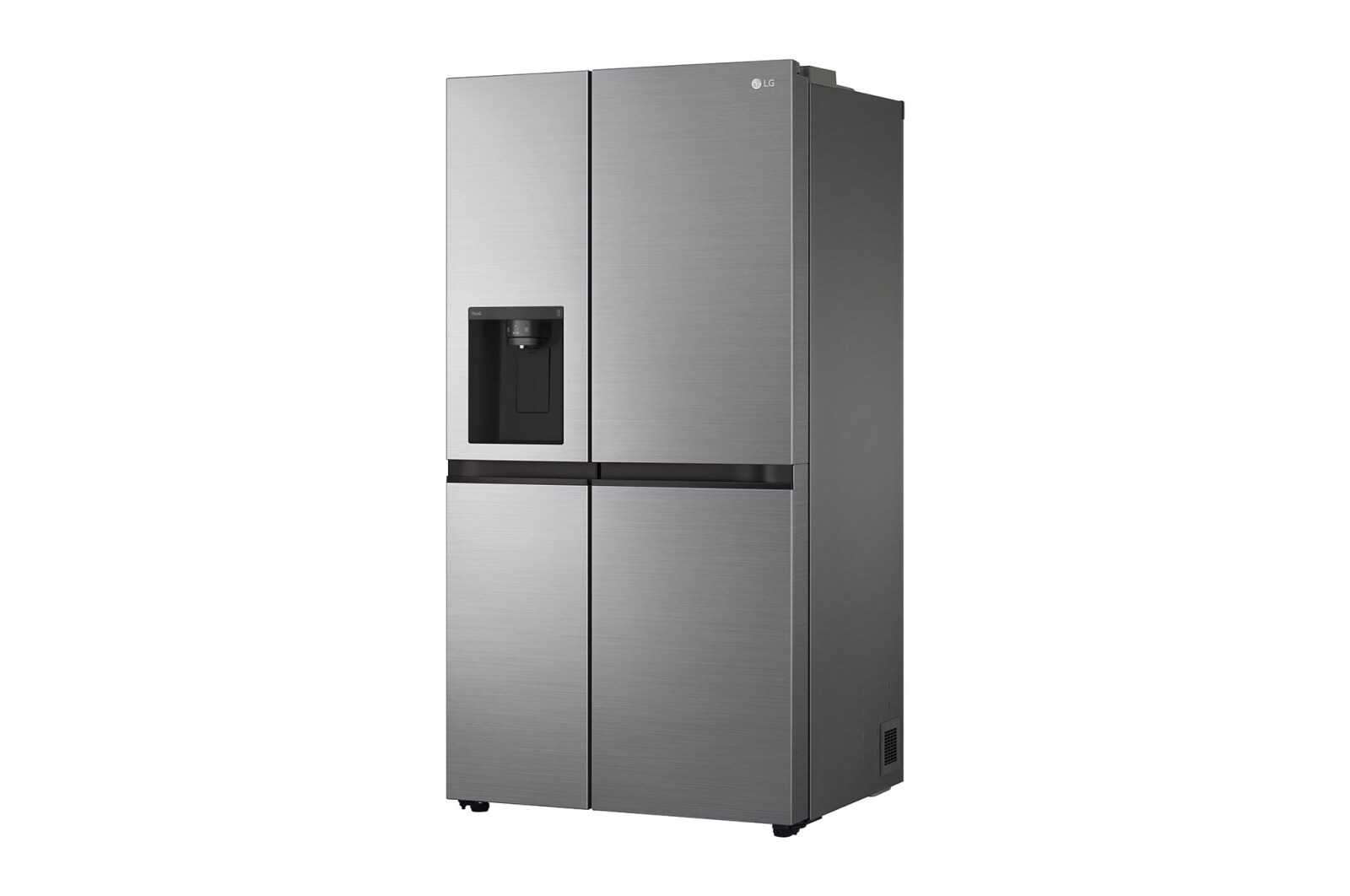 LG 635L Side by Side (Shiny Steel), Is og vand dispenser, Energiklasse F, Vand-/isdispenser med vandtilkobling, Smart Diagnosis™, GSLV50PZXM