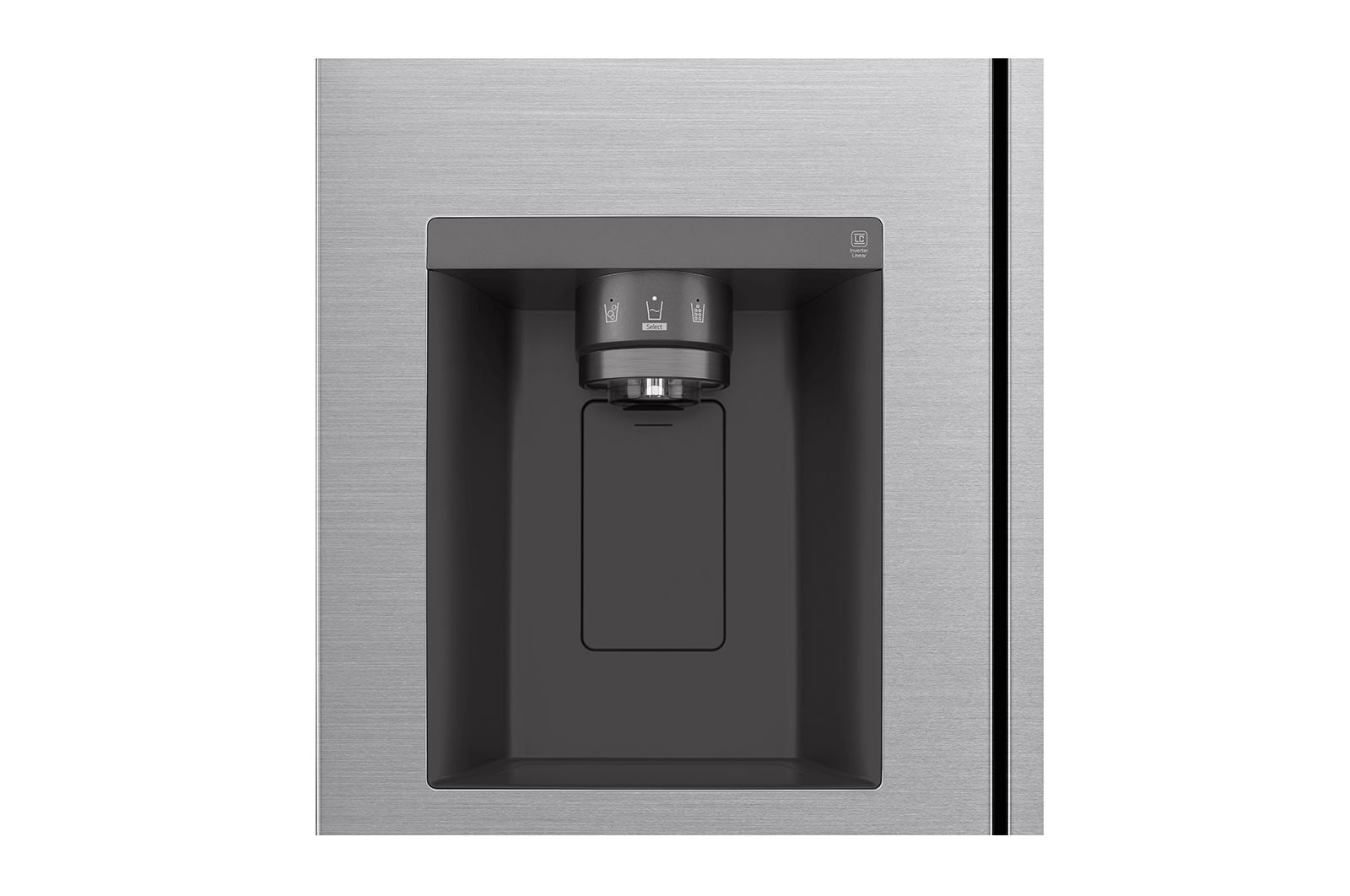 LG 635L Side by Side (Shiny Steel), Energiklasse E, Vand-/isdispenser uden vandtilkoblingg, Smart Diagnosis™ , GSLV51PZXE