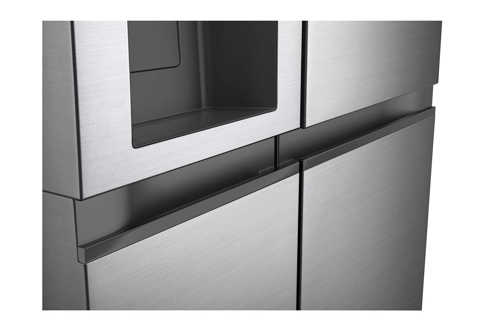 LG 635L Side by Side (Shiny Steel), Energiklasse E, Vand-/isdispenser uden vandtilkoblingg, Smart Diagnosis™ , GSLV51PZXE
