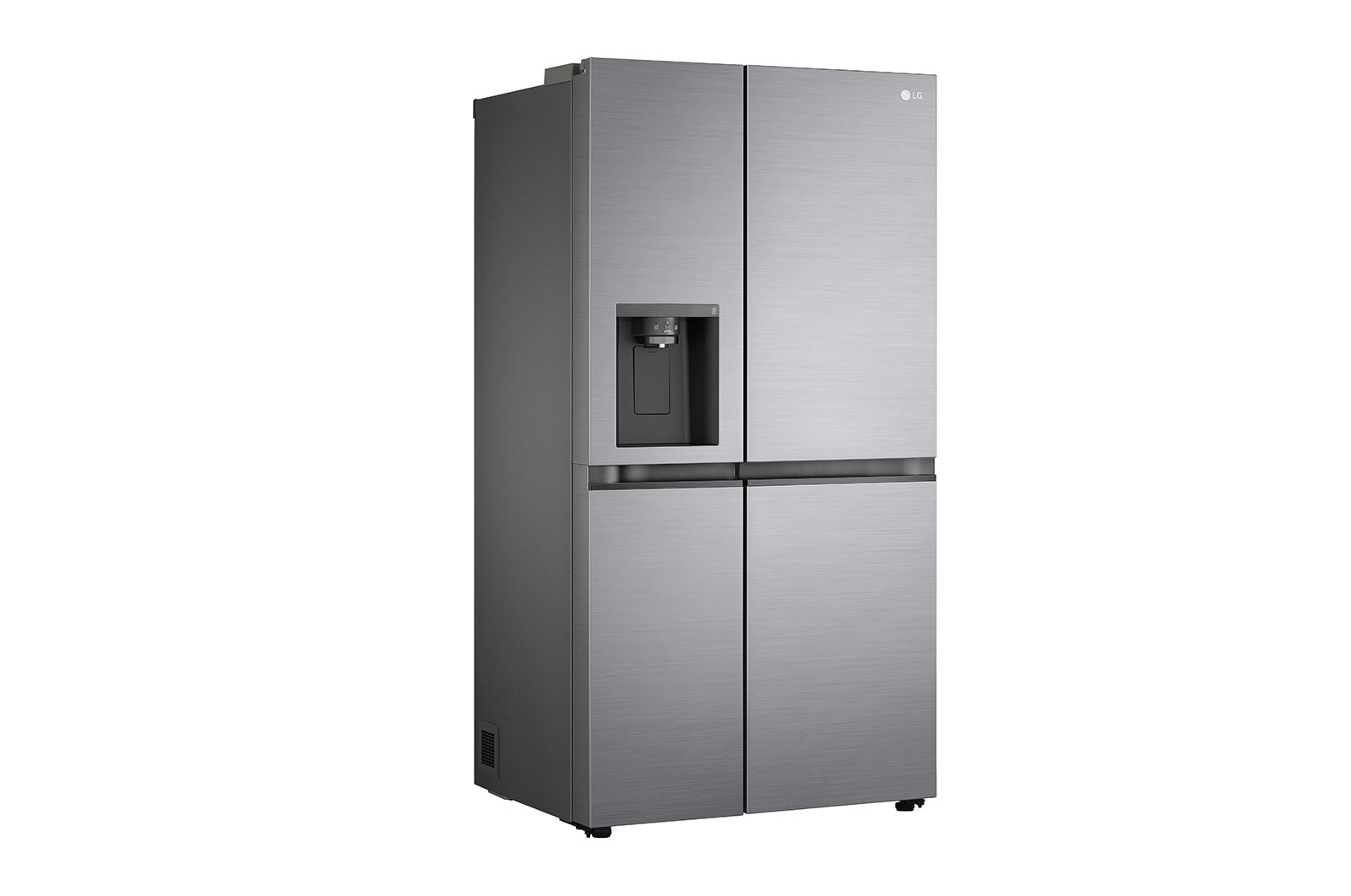 LG 635L Side by Side (Shiny Steel), Energiklasse E, Vand-/isdispenser uden vandtilkoblingg, Smart Diagnosis™ , GSLV51PZXE