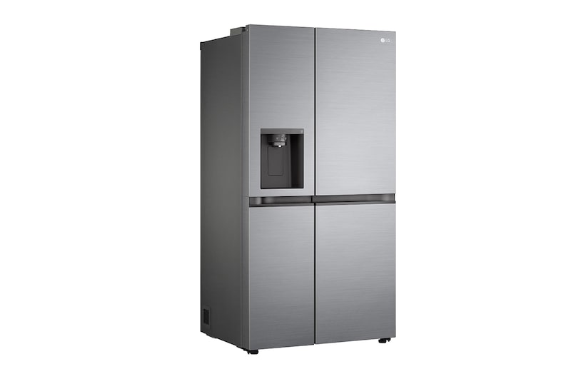 LG 635L Side by Side (Shiny Steel), Energiklasse E, Vand-/isdispenser uden vandtilkoblingg, Smart Diagnosis™ , GSLV51PZXE