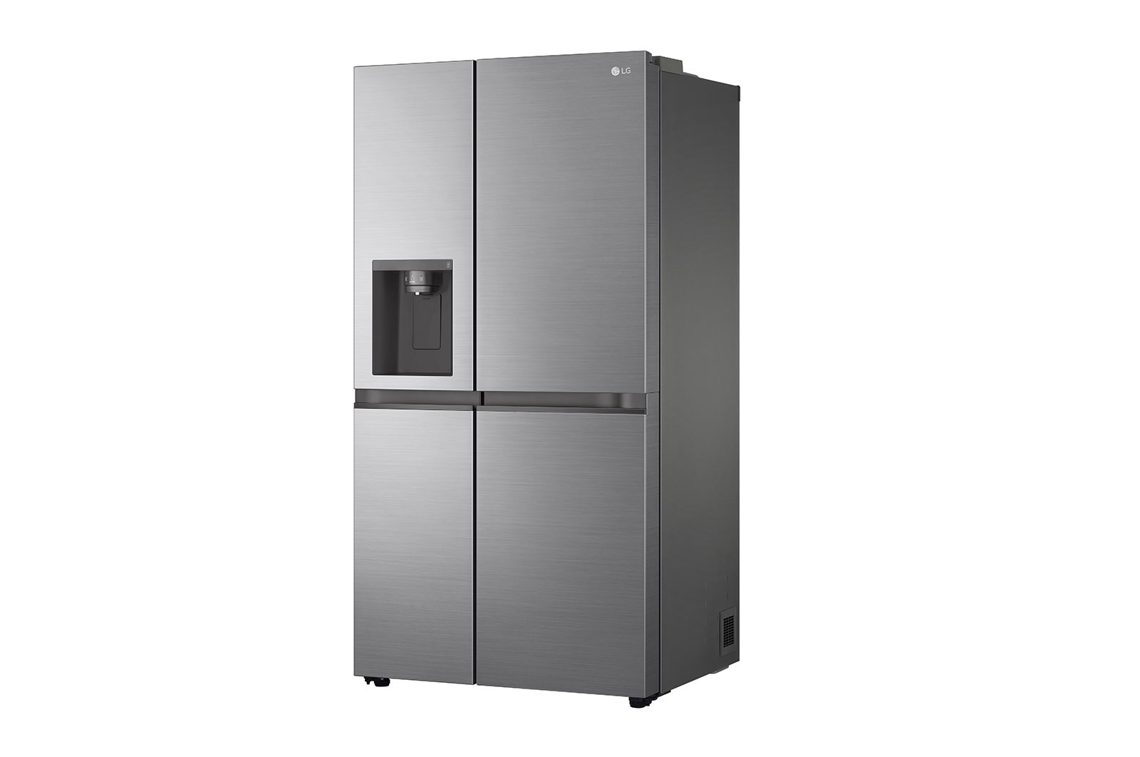LG 635L Side by Side (Shiny Steel), Energiklasse E, Vand-/isdispenser uden vandtilkoblingg, Smart Diagnosis™ , GSLV51PZXE