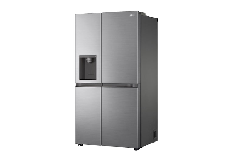 LG 635L Side by Side (Shiny Steel), Energiklasse E, Vand-/isdispenser uden vandtilkoblingg, Smart Diagnosis™ , GSLV51PZXE