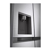 LG 635L Side by Side (Shiny Steel), Energiklasse E, Vand-/isdispenser uden vandtilkoblingg, Smart Diagnosis™ , GSLV51PZXE