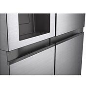 LG 635L Side by Side (Shiny Steel), Energiklasse E, Vand-/isdispenser uden vandtilkoblingg, Smart Diagnosis™ , GSLV51PZXE