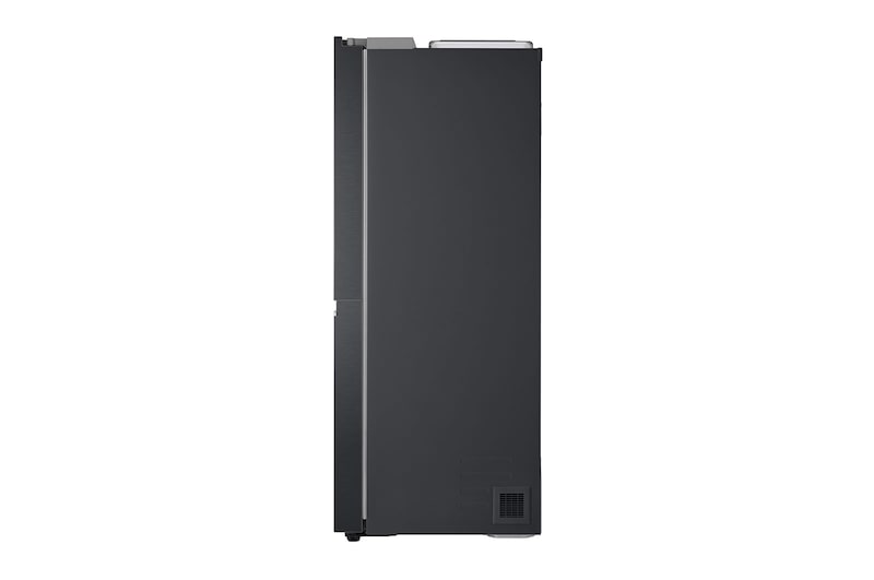 LG 635L Side by Side (Matte Black Stainless Steel), Energiklasse F, Vand-/isdispenser med vandtilkobling, Smart Diagnosis™ med Wi-Fi, GSLV70MCTM