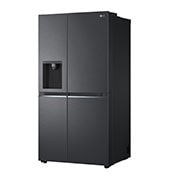 LG 635L Side by Side (Matte Black Stainless Steel), Energiklasse F, Vand-/isdispenser med vandtilkobling, Smart Diagnosis™ med Wi-Fi, GSLV70MCTM