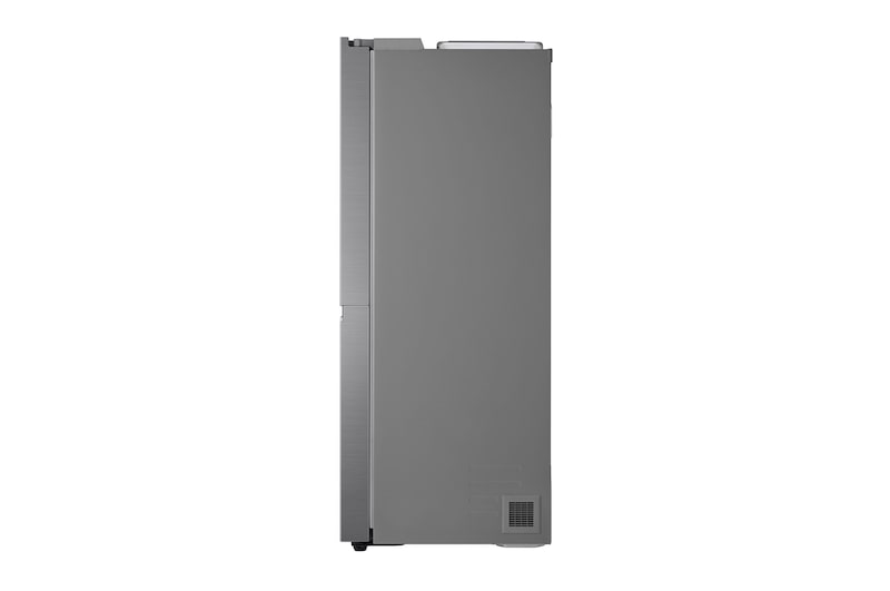 LG 635L Side by Side (Shiny Steel), Is og vand dispenser, Energiklasse E, Vand-/isdispenser med vandtilkobling, Smart Diagnosis™ med Wi-Fi, GSLV70PZLE