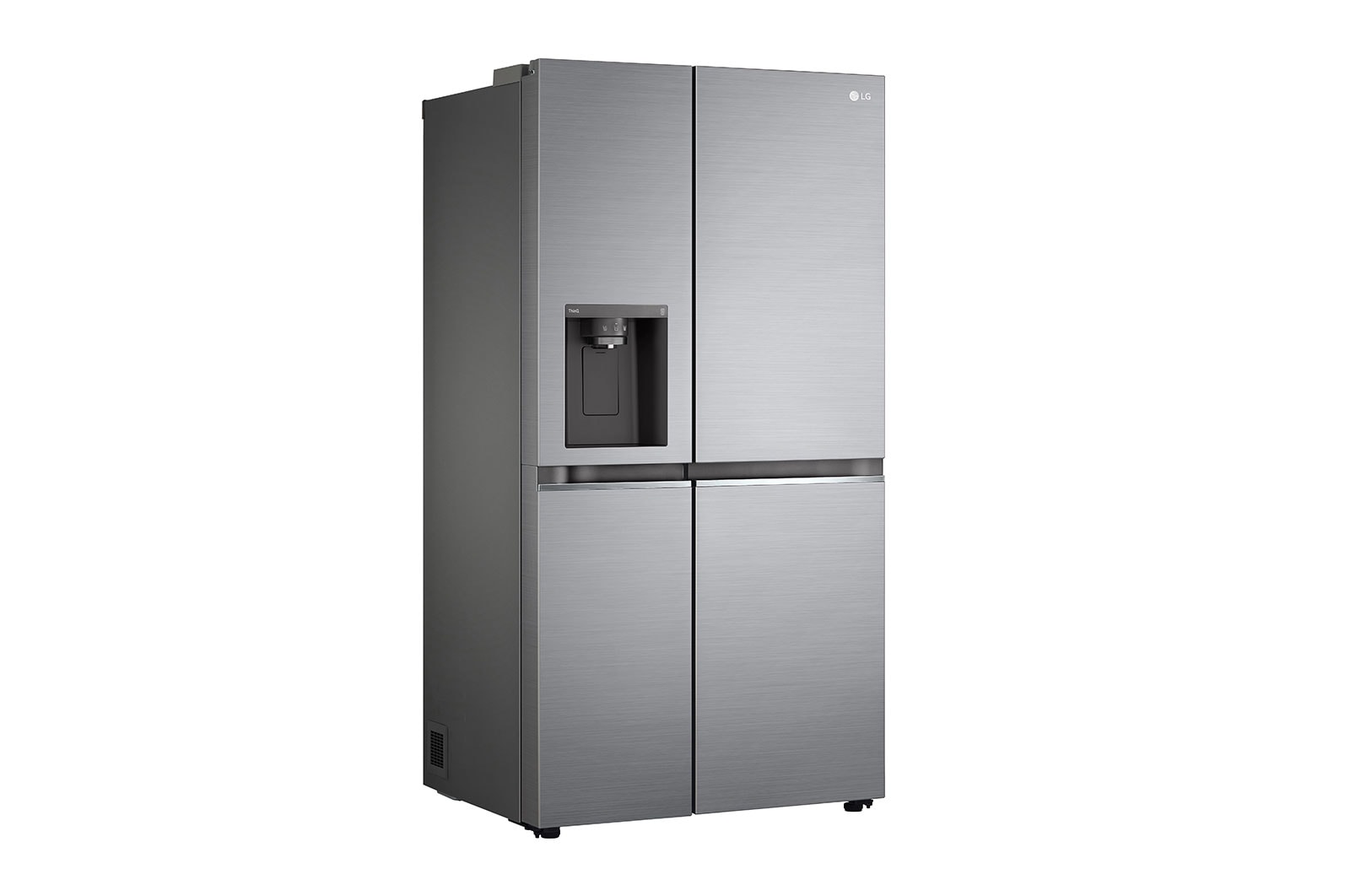 LG 635L Side by Side (Shiny Steel, Energiklasse D, Vand-/isdispenser med vandtilkobling, Smart Diagnosis™ med Wi-Fi, GSLV70PZTD