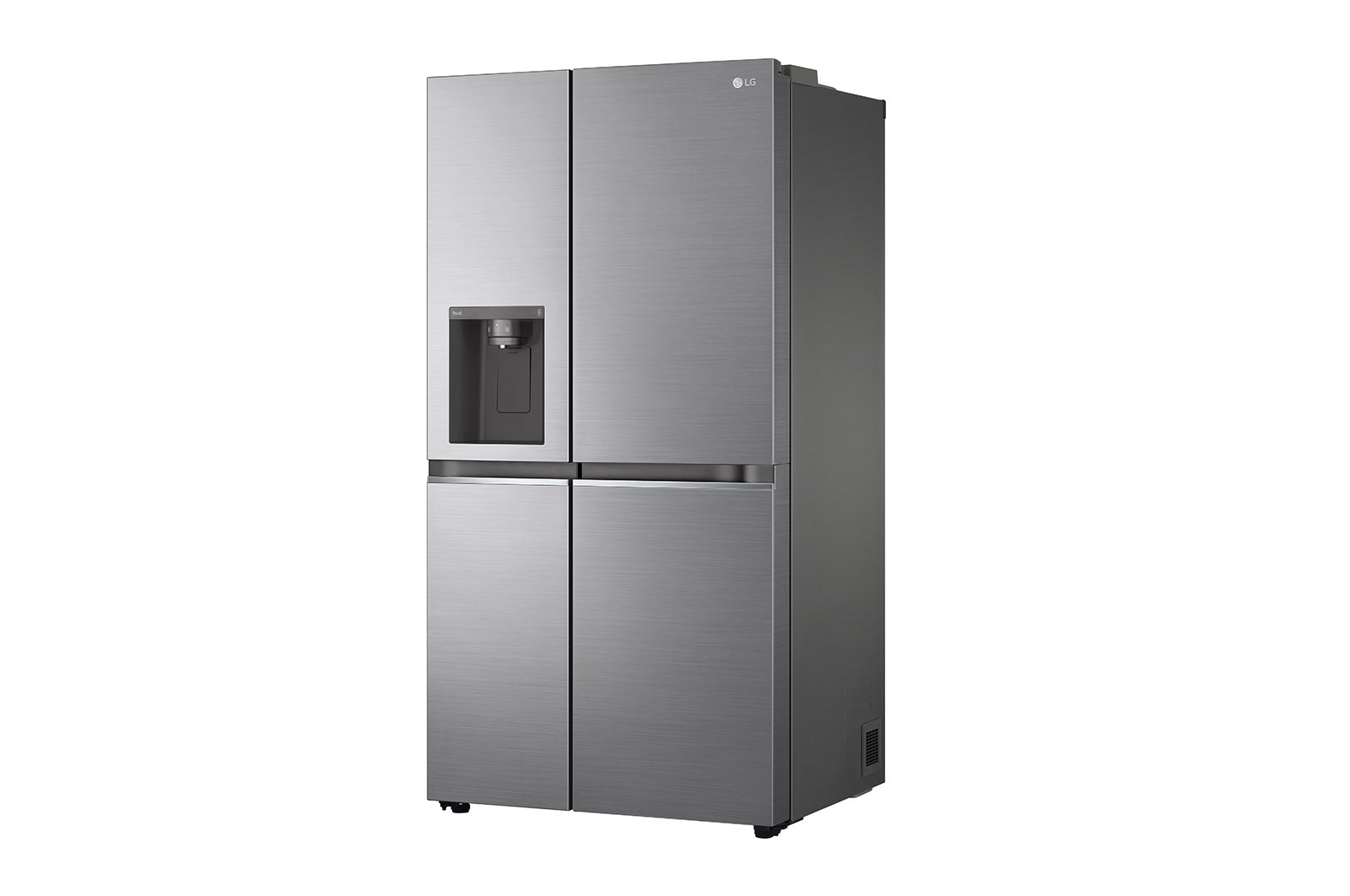 LG 635L Side by Side (Shiny Steel, Energiklasse D, Vand-/isdispenser med vandtilkobling, Smart Diagnosis™ med Wi-Fi, GSLV70PZTD