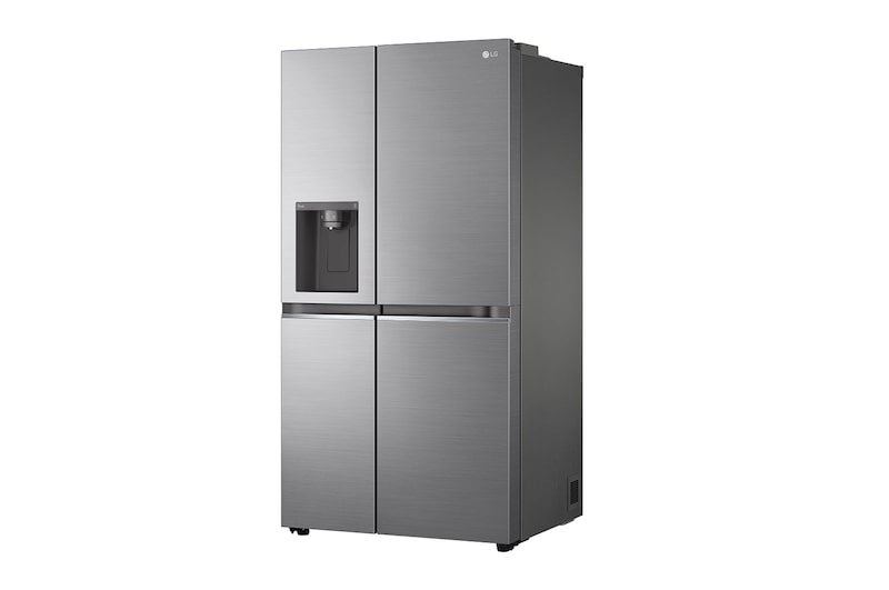 LG 635L Side by Side (Shiny Steel, Energiklasse D, Vand-/isdispenser med vandtilkobling, Smart Diagnosis™ med Wi-Fi, GSLV70PZTD
