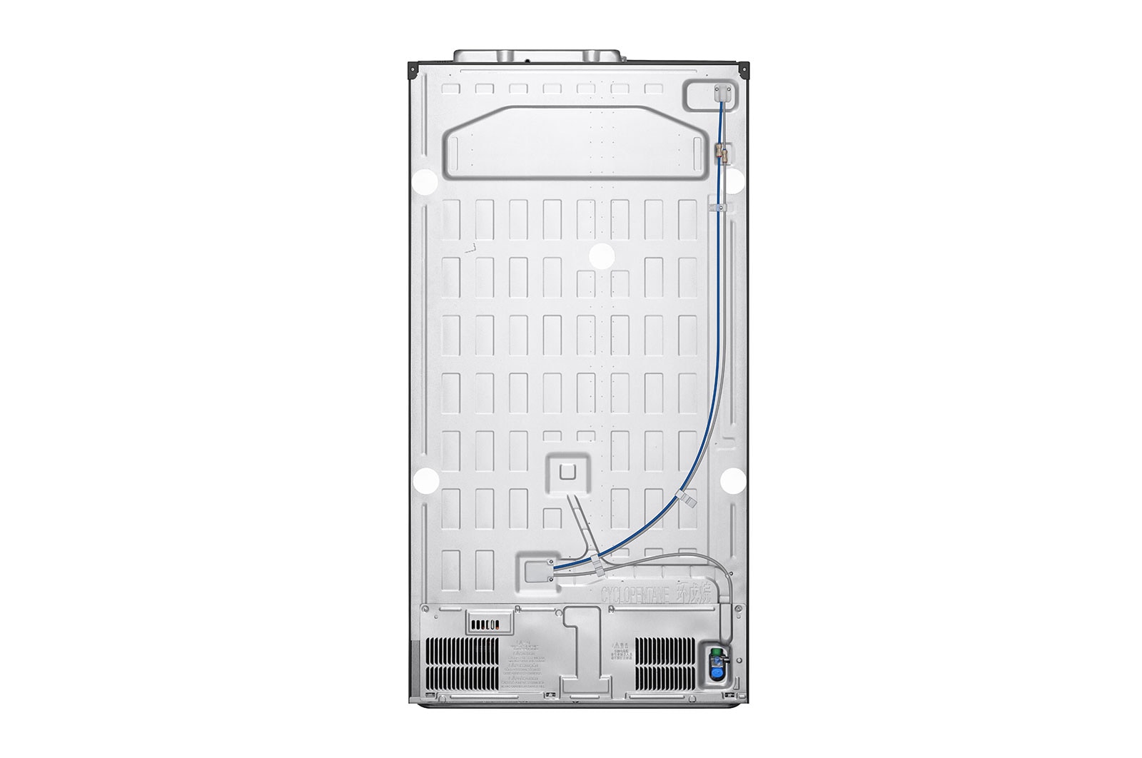 LG 635L Side by Side (Shiny Steel, Energiklasse D, Vand-/isdispenser med vandtilkobling, Smart Diagnosis™ med Wi-Fi, GSLV70PZTD