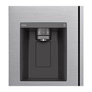 LG 635L Side by Side (Shiny Steel, Energiklasse D, Vand-/isdispenser med vandtilkobling, Smart Diagnosis™ med Wi-Fi, GSLV70PZTD