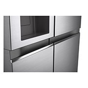 LG 635L Side by Side (Shiny Steel, Energiklasse D, Vand-/isdispenser med vandtilkobling, Smart Diagnosis™ med Wi-Fi, GSLV70PZTD