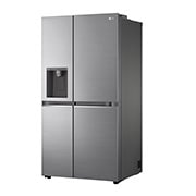 LG 635L Side by Side (Shiny Steel, Energiklasse D, Vand-/isdispenser med vandtilkobling, Smart Diagnosis™ med Wi-Fi, GSLV70PZTD