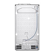 LG 635L Side by Side (Shiny Steel, Energiklasse D, Vand-/isdispenser med vandtilkobling, Smart Diagnosis™ med Wi-Fi, GSLV70PZTD