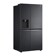 LG 635L Side by Side (Matte Black Steel), Is og vand dispenser, Energiklasse E, Vand-/isdispenser uden vandtilkobling, Smart Diagnosis™ med Wi-Fi, GSLV71MCLE