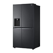 LG 635L Side by Side (Matte Black Steel), Is og vand dispenser, Energiklasse E, Vand-/isdispenser uden vandtilkobling, Smart Diagnosis™ med Wi-Fi, GSLV71MCLE