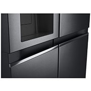 LG 635L Side by Side (Matte Black Steel), Is og vand dispenser, Energiklasse E, Vand-/isdispenser uden vandtilkobling, Smart Diagnosis™ med Wi-Fi, GSLV71MCLE
