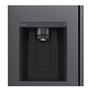 LG 635L Side by Side (Matte Black Steel), Is og vand dispenser, Energiklasse E, Vand-/isdispenser uden vandtilkobling, Smart Diagnosis™ med Wi-Fi, GSLV71MCLE