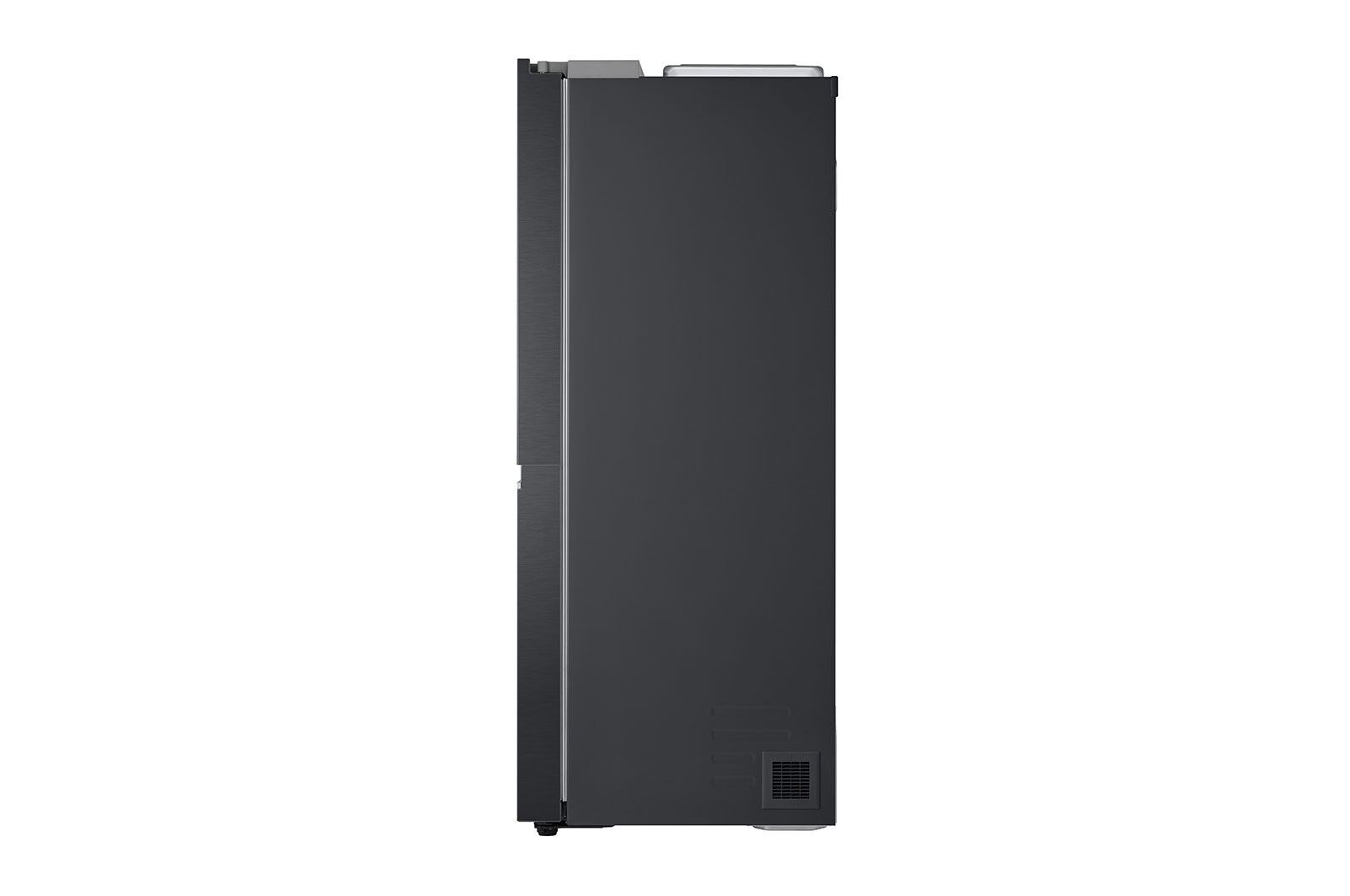 LG 635L Side by Side (Matte Black Stainless Steel), Energiklasse D, Vand-/isdispenser uden vandtilkobling, Smart Diagnosis™ med Wi-Fi, GSLV71MCTD