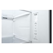 LG 635L Side by Side (Matte Black Stainless Steel), Energiklasse D, Vand-/isdispenser uden vandtilkobling, Smart Diagnosis™ med Wi-Fi, GSLV71MCTD