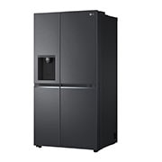 LG 635L Side by Side (Matte Black Stainless Steel), Energiklasse D, Vand-/isdispenser uden vandtilkobling, Smart Diagnosis™ med Wi-Fi, GSLV71MCTD