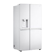 LG 635L Side by Side (Hvid), Is og vand dispenser, Energiklasse E, Vand-/isdispenser uden vandtilkobling, Smart Diagnosis™ med Wi-Fi, GSLV71SWTE