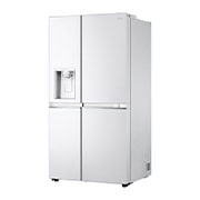 LG 635L Side by Side (Hvid), Is og vand dispenser, Energiklasse E, Vand-/isdispenser uden vandtilkobling, Smart Diagnosis™ med Wi-Fi, GSLV71SWTE