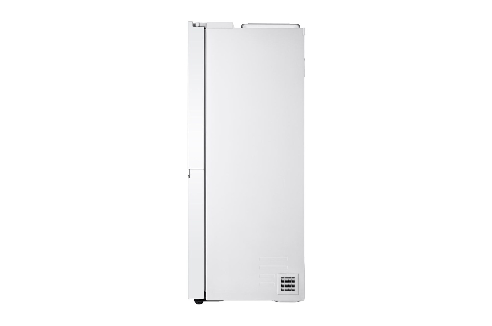 LG 635L Side by Side (Hvid), Is og vand dispenser, Energiklasse E, Vand-/isdispenser uden vandtilkobling, Smart Diagnosis™ med Wi-Fi, GSLV71SWTE