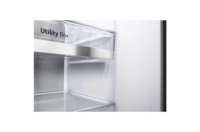 LG 635L Side by Side (Metal Sorbet), Energiklasse C, Vand-/isdispenser uden vandtilkobling, Smart Diagnosis™ med Wi-Fi, GSLV91MBAC