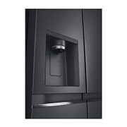 LG 635L Side by Side (Matte Black), Energiklasse D, Vand-/isdispenser uden vandtilkobling, Smart Diagnosis™ med Wi-Fi, GSLV91MCAD