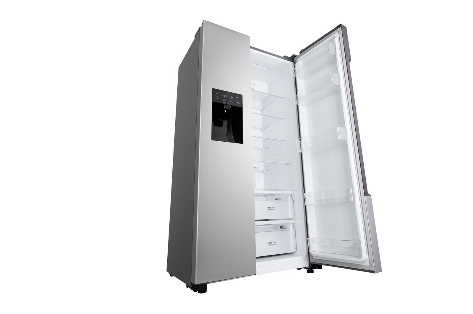 LG 562L Side by Side (Silver), Energiklasse E, Vann/isdispenser uden vandtilkobling, GSM32HSBEH