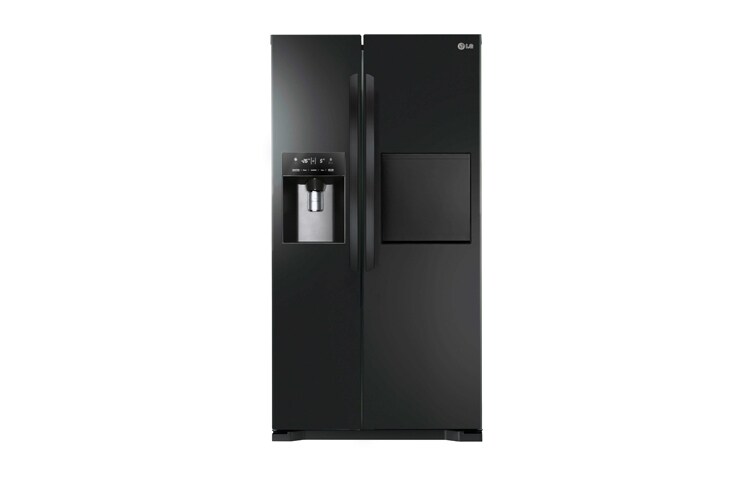 Visning forfra af Afrimningsfrit side-by-side-skab i med isdispenser og minibar (507 L) GSP325WBCV