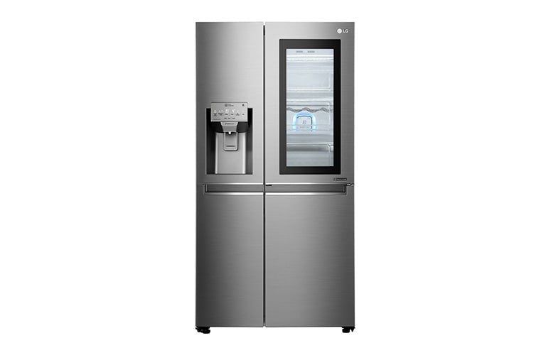 LG 625L InstaView Door in Door™ Side by Side (Noble Steel) Energiklasse F Plumbing, Smart Diagnosis™ med wifi, GSX960NSAZ