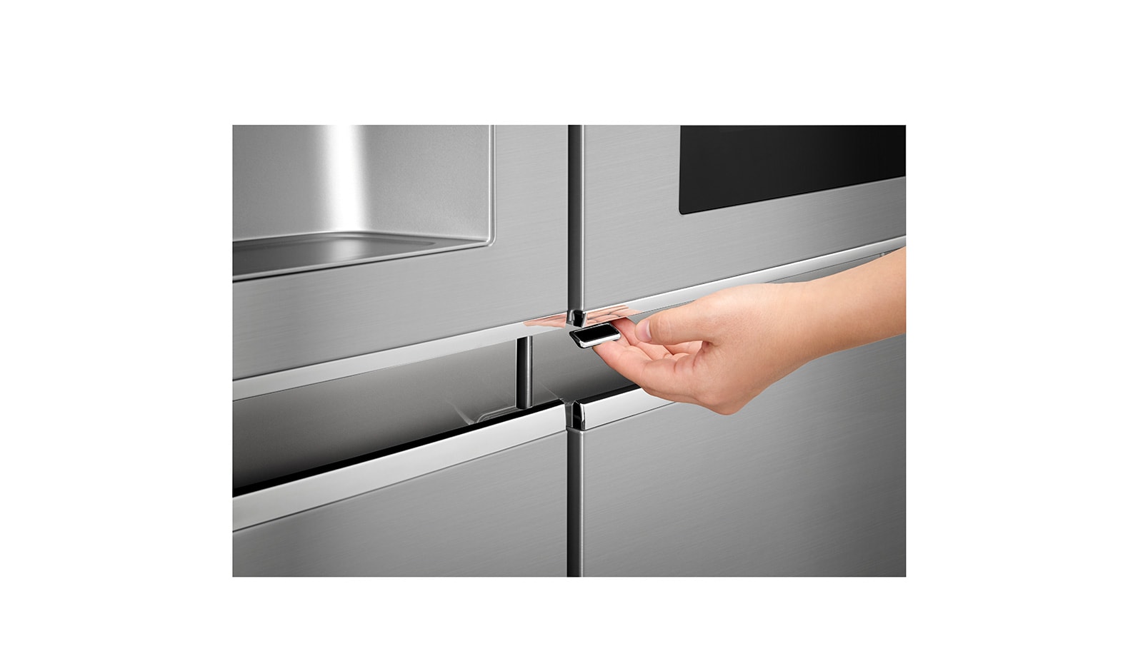 LG 625L InstaView Door in Door™ Side by Side (Noble Steel) Energiklasse F Plumbing, Smart Diagnosis™ med wifi, GSX960NSAZ