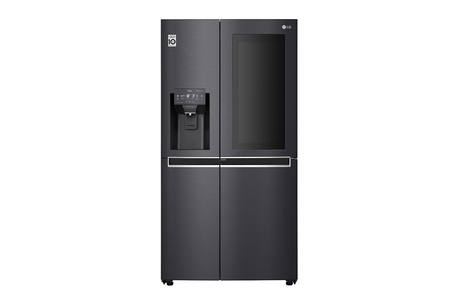 LG 625L InstaView Door in Door™ Side by Side (Matte Black) - Energiklasse E, Vand-/isdispenser uden vandtilkobling og Smart Diagnosis™ med Wi-Fi, GSX961MCCE