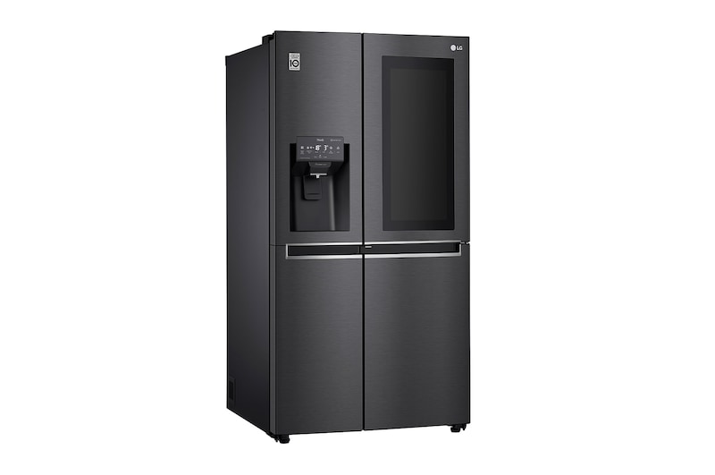 LG 625L InstaView Door in Door™ Side by Side (Matte Black) - Energiklasse E, Vand-/isdispenser uden vandtilkobling og Smart Diagnosis™ med Wi-Fi, GSX961MCCE