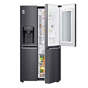 LG 625L InstaView Door in Door™ Side by Side (Matte Black) - Energiklasse E, Vand-/isdispenser uden vandtilkobling og Smart Diagnosis™ med Wi-Fi, GSX961MCCE
