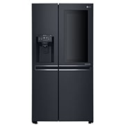LG 625L InstaView Door in Door™ Side by Side (Matte Black), Energiklasse F, Vand-/isdispenser med vandtilkobling, Smart Diagnosis™ med Wi-Fi, GSX960MCVZ