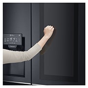 LG 625L InstaView Door in Door™ Side by Side (Matte Black), Energiklasse F, Vand-/isdispenser med vandtilkobling, Smart Diagnosis™ med Wi-Fi, GSX960MCVZ