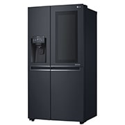 LG 625L InstaView Door in Door™ Side by Side (Matte Black), Energiklasse F, Vand-/isdispenser med vandtilkobling, Smart Diagnosis™ med Wi-Fi, GSX960MCVZ