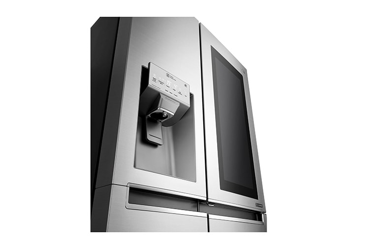 LG 625L InstaView Door in Door™ Side by Side (Perfect Steel) - Energiklasse F, Vand-/isdispenser uden vandtilkobling og Smart Diagnosis™ med Wi-Fi, GSX961NSAZ