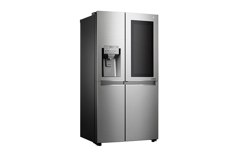 LG 625L InstaView Door in Door™ Side by Side (Perfect Steel) - Energiklasse F, Vand-/isdispenser uden vandtilkobling og Smart Diagnosis™ med Wi-Fi, GSX961NSAZ